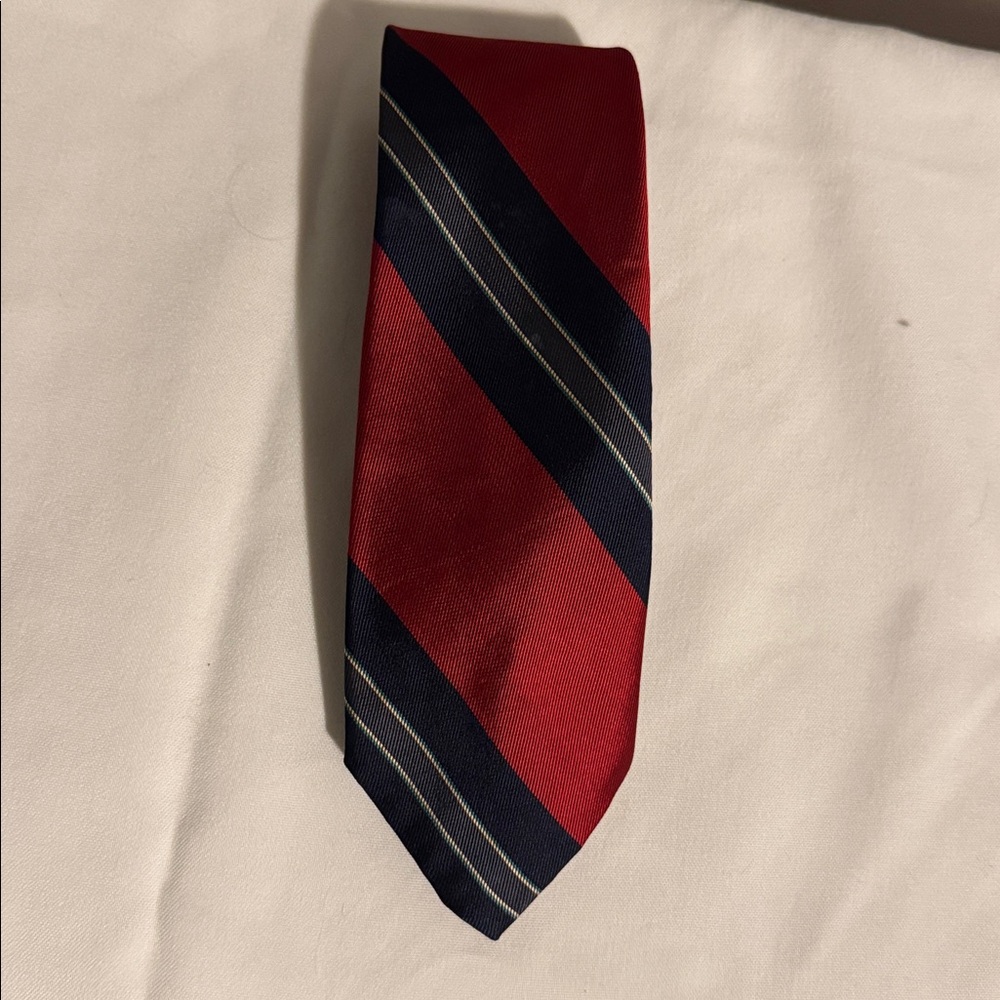 Robert Talbott Red and Blue Striped Tie
